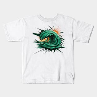 GREEN WAVE Kids T-Shirt